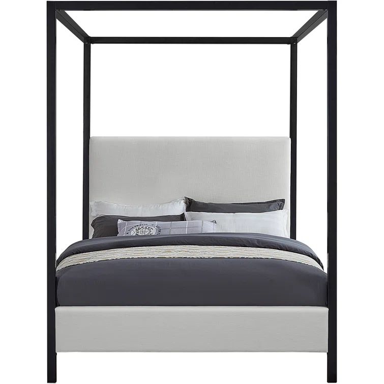Upholstered Metal Canopy Bed | Wayfair North America