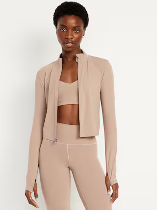 StudioSmooth Crop Full Zip | Old Navy (US)