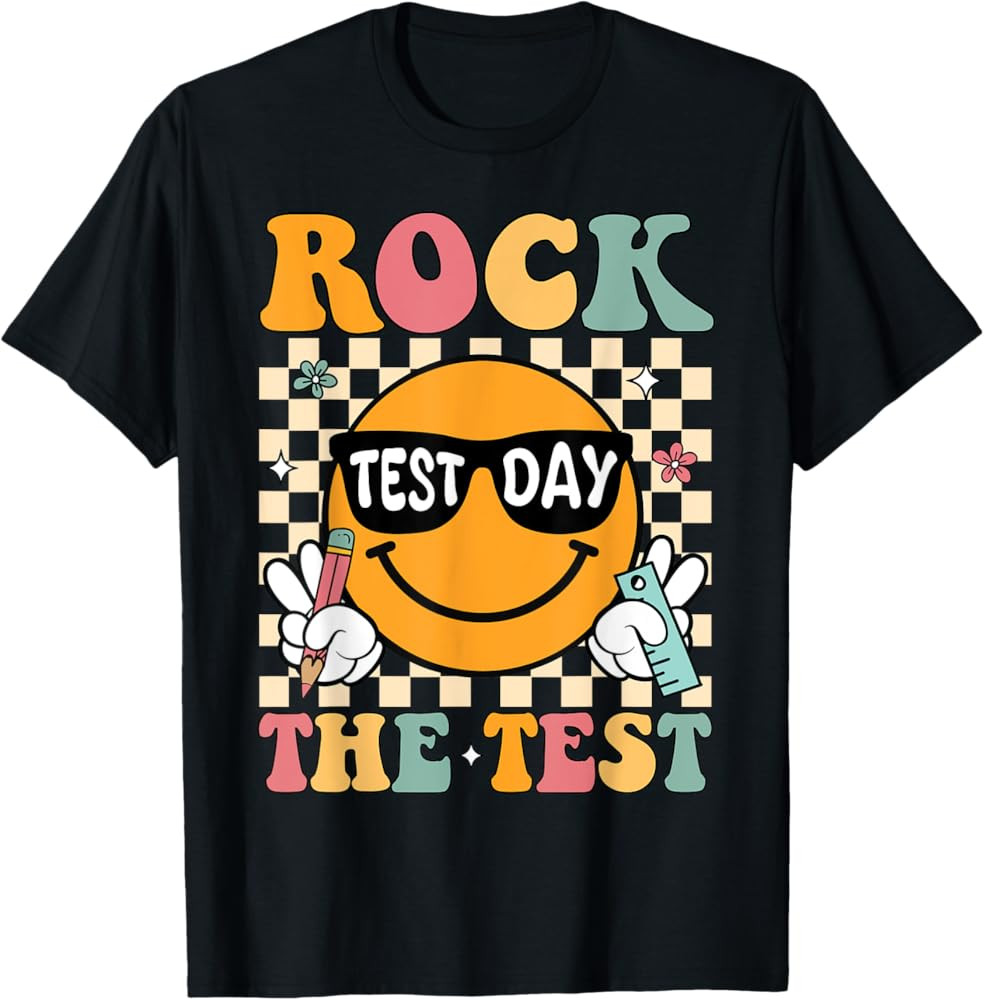 Test Day Rock The Test Teacher Testing Day You Got This T-Shirt | Amazon (US)