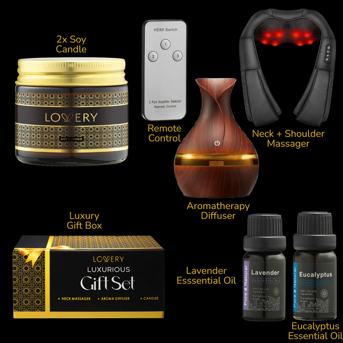 Ultimate Relaxation Gift Set with Neck Massager, Aroma Diffuser, Lavender and Eucalyptus Oils, an... | Nordstrom
