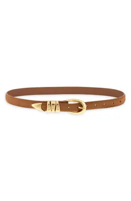 Madewell Triple Keeper Suede Belt in Aged Cognac at Nordstrom Rack, Size X-Small | Nordstrom Rack
