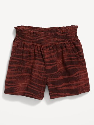 Printed Poplin Pull-On Shorts for Toddler Girls | Old Navy (US)