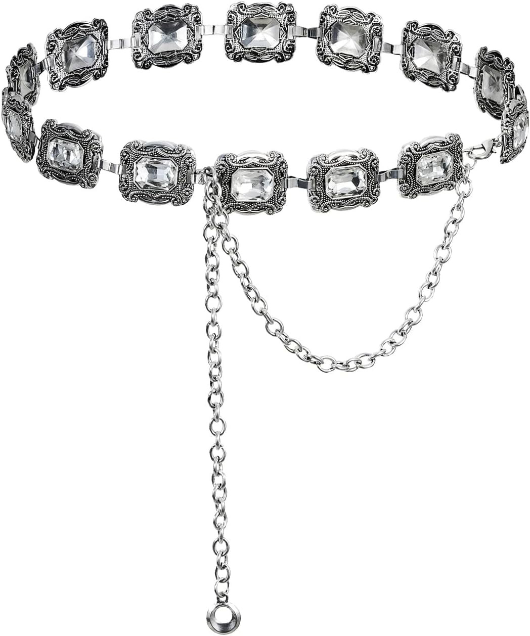 HUSPUR Western Metal Concho Belt for Women Cowgirl Chain Belts for Dresses Jeans Country Concert ... | Walmart (US)