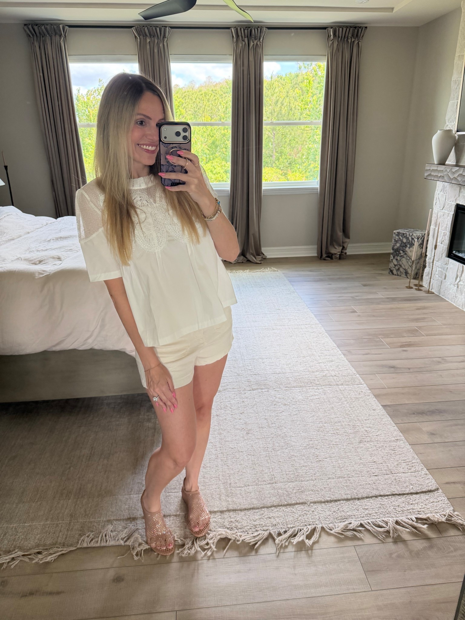 I’ll admit that these shoes are a little different but I absolutely love them! They are so sparkly! And this Amazon top is giving major Anthro vibes 

#LTKootd