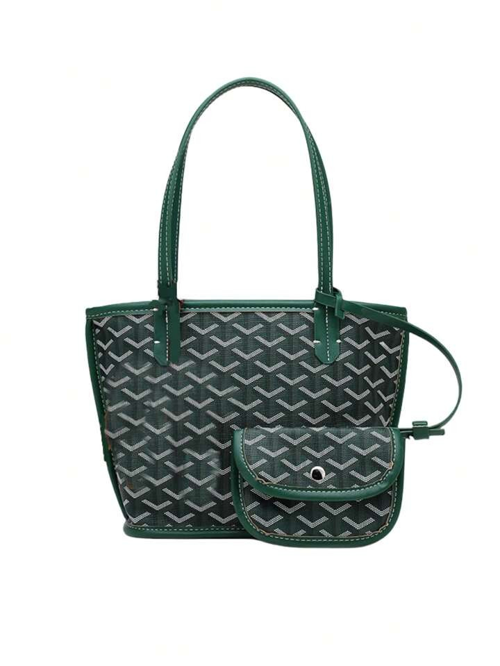 1pc Solid Color Dogstooth PVC Simple & Elegant Small Mini Tote Bag, Suitable For Women Daily Use,... | SHEIN