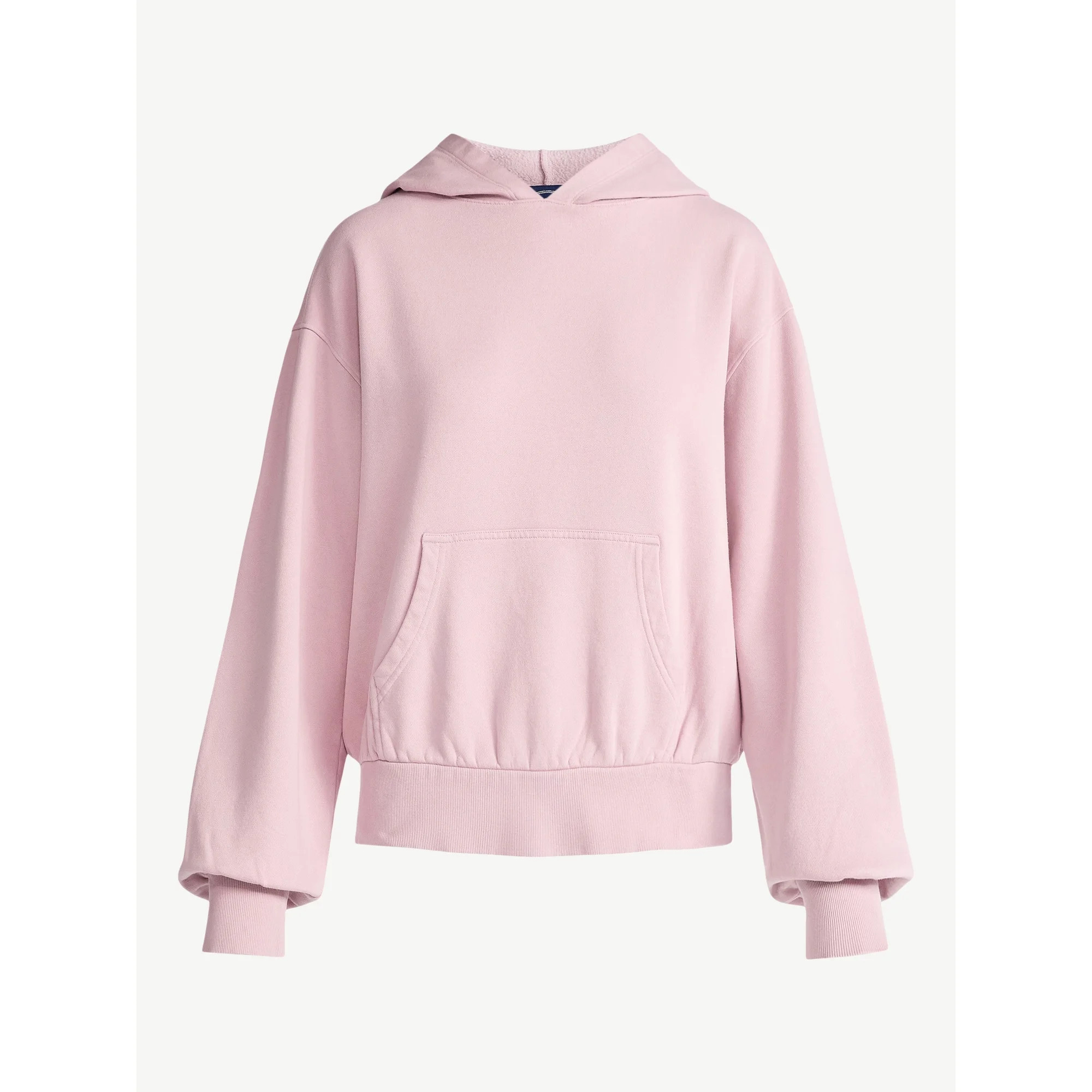 Scoop Women’s Mineral Washed Oversized Cropped Hoodie, Sizes XS-XXL | Walmart (US)