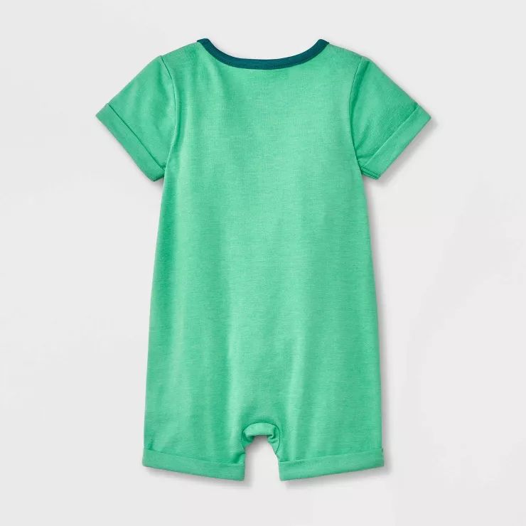 Baby Flower Short Sleeve Romper - Cat & Jack™ Green | Target