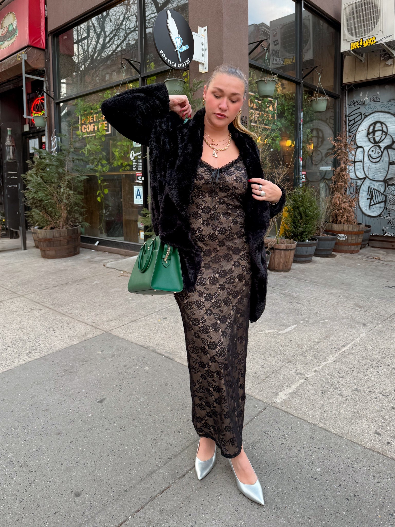 Saying goodbye to faux fur jackets soon but will be wearing this 12th Tribe lace maxi dress & Journee silver heels all spring! 

#LTKSeasonal #LTKMidsize #LTKFestival