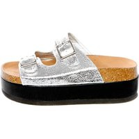 Dana Silver Platform Sandals | PrettyLittleThing US