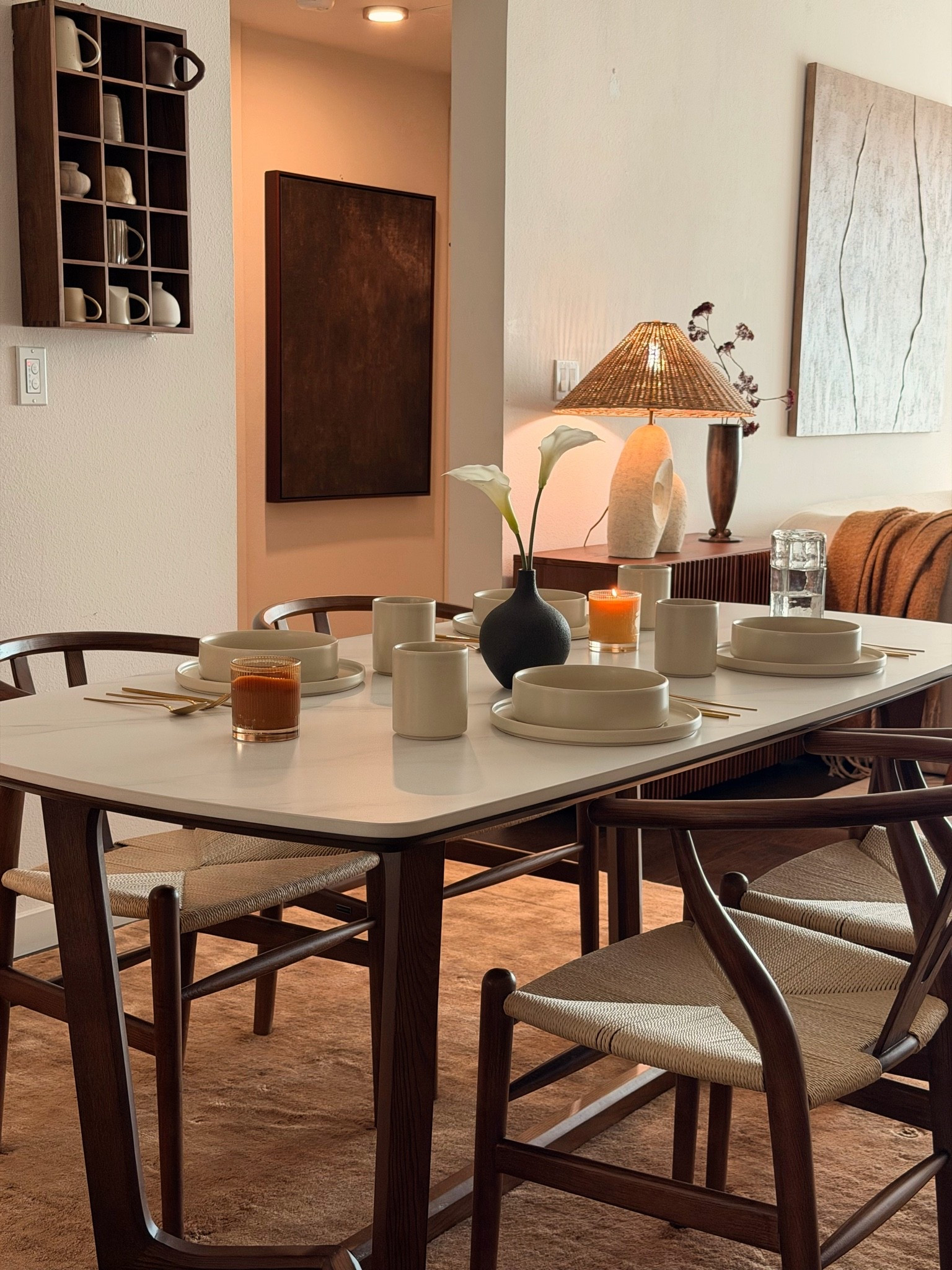 dining room view 
dining table set - rove concepts
Dinnerware - gofarandaway