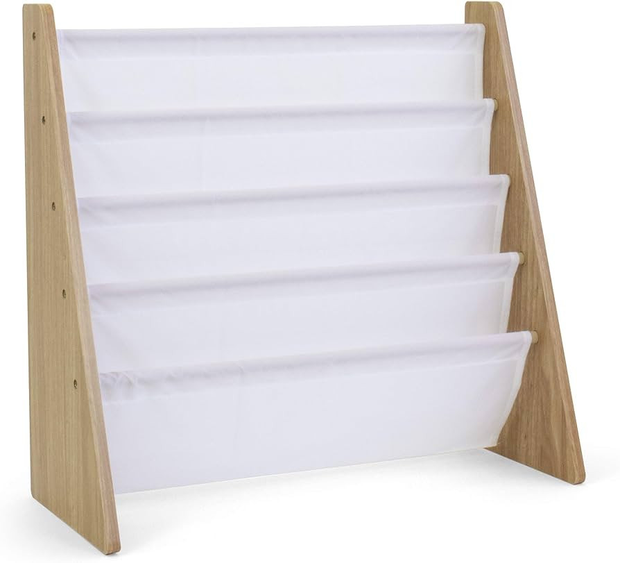 Humble Crew, 4 tier, Natural/White Kids Book Rack Storage Bookshelf with Deep Sleeves, Universal | Amazon (US)