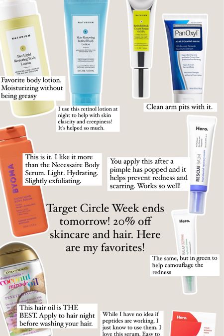 Target circle week 20% off skincare and hair. Here are my favorites! 