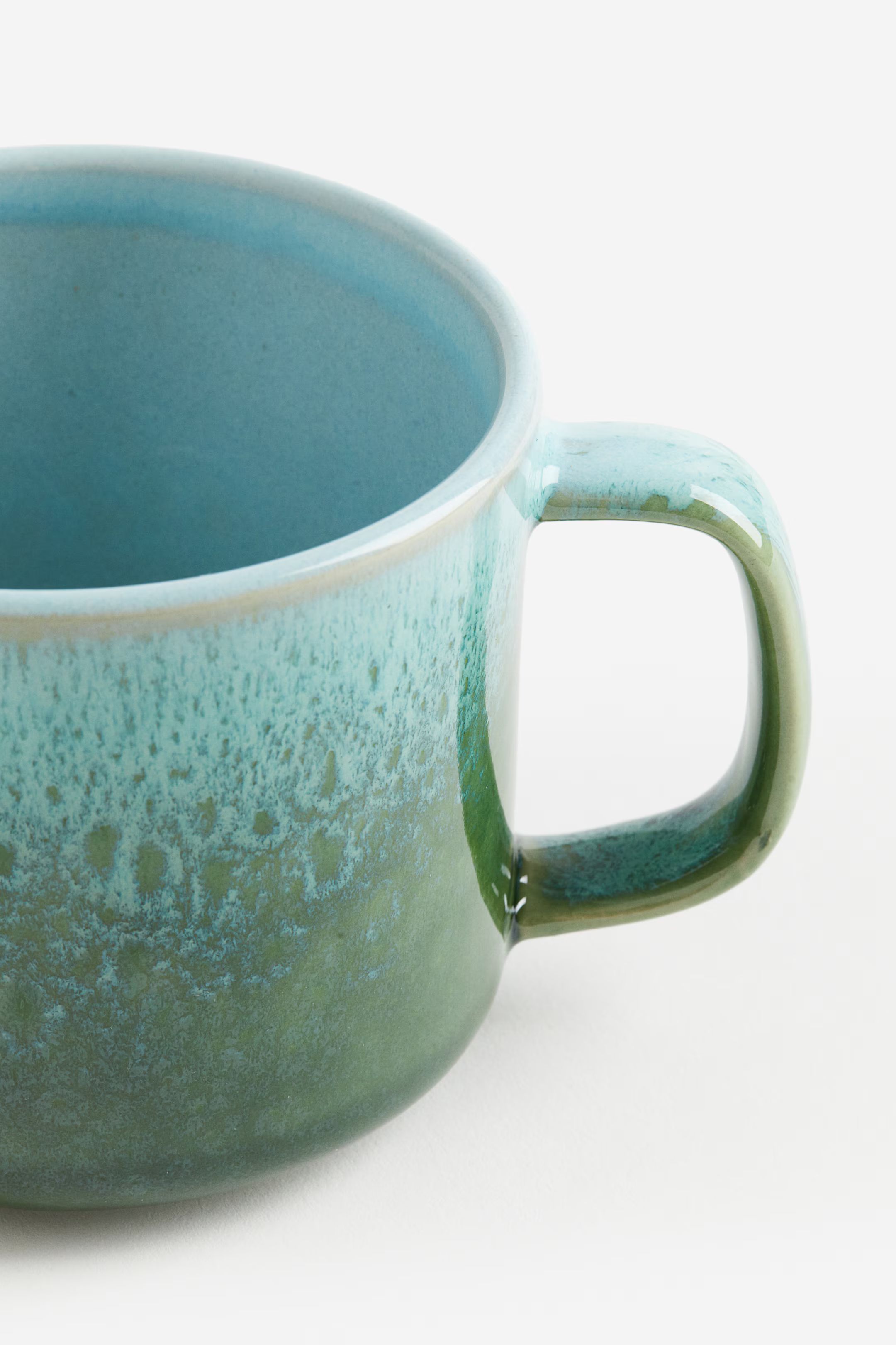 Reactive-glaze Stoneware Mug - Green/turquoise - Home All | H&M US | H&M (US + CA)