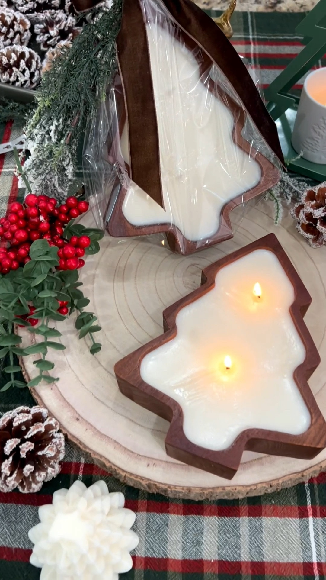 Christmas Tree Farm! But make it with candles 🎄 so cute! These Christmas tree candles make the perfect gifts for co-workers, friends and family! Add their favorite scent and wrap in cellophane and you have the cutest Christmas gift! 

#LTKHoliday #LTKGiftGuide #LTKHome
