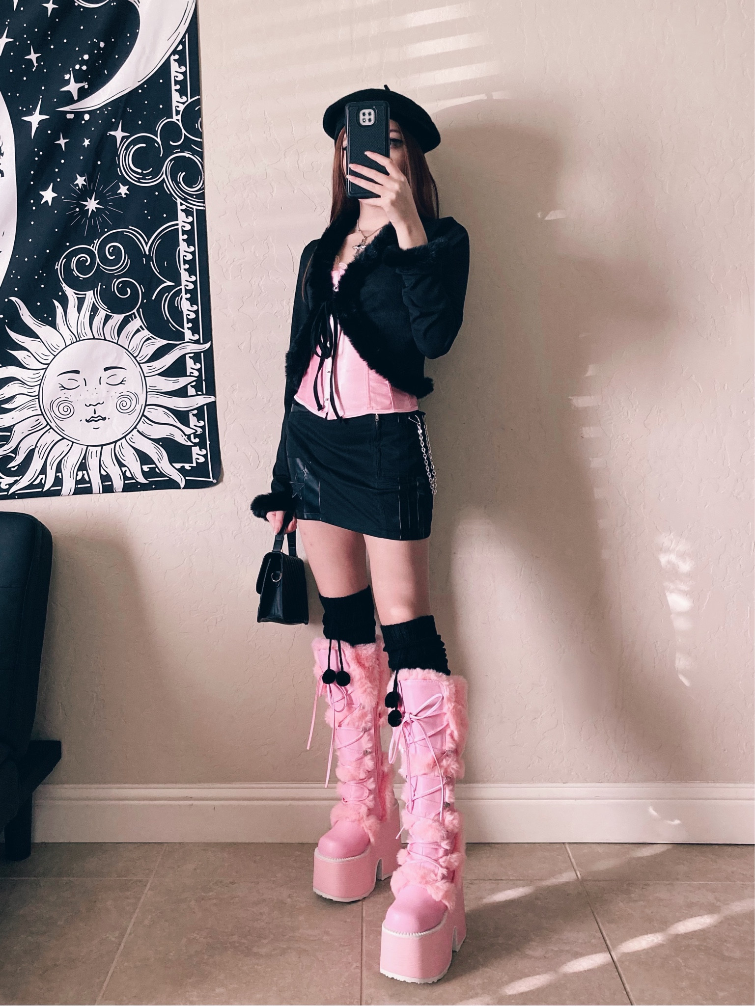 𝘖𝘶𝘵𝘧𝘪𝘵 𝘋𝘦𝘵𝘢𝘪𝘭𝘴 
𝗕𝗲𝗿𝗲𝘁: Shein
𝗖𝗮𝗿𝗱𝗶𝗴𝗮𝗻: Shein
𝗖𝗼𝗿𝘀𝗲𝘁: Shein
𝗦𝗸𝗶𝗿𝘁: Hot Topic
𝗟𝗲𝗴 𝗪𝗮𝗿𝗺𝗲𝗿𝘀: H&M
𝗕𝗼𝗼𝘁𝘀: Demonia x Dollskill

#LTKMostLoved