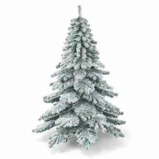 6Ft Snow Flocked Artificial Christmas Tree PVC Hinged Alaskan Pine Tree Holiday | Kroger