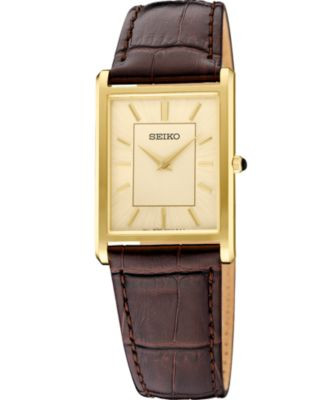 Seiko Men's Gold Stainless Steel Dial Bracelet Watch, 27.2mm - Champagne | Macy's