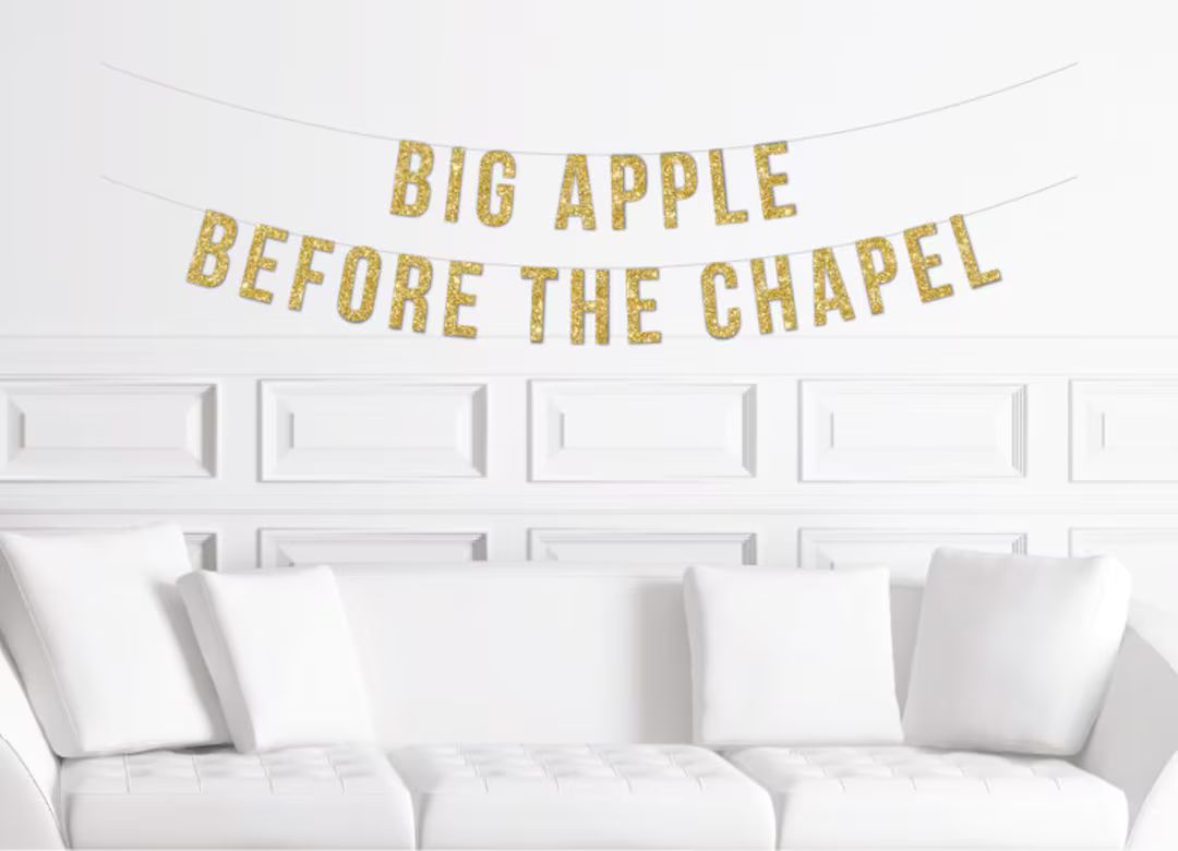 New York Bachelorette Party Banner Destination Big Apple Before the Chapel - Etsy | Etsy (US)