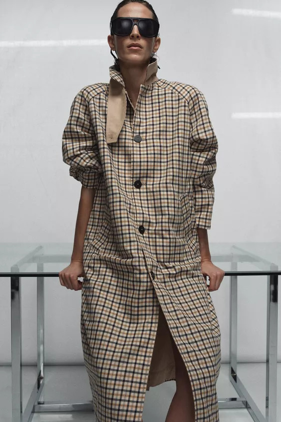 ZW COLLECTION REVERSIBLE CHECKS TRENCH COAT | Zara FR