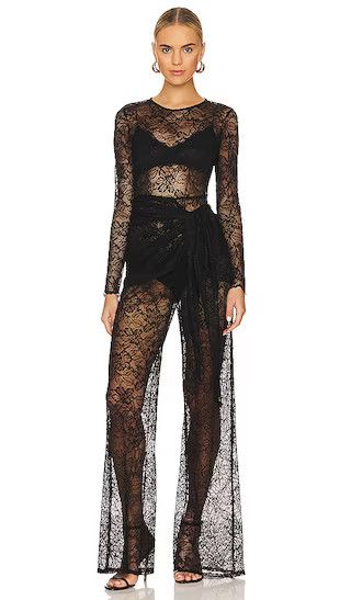 Ali Lace Jumpsuit in Black | Revolve Clothing (Global)
