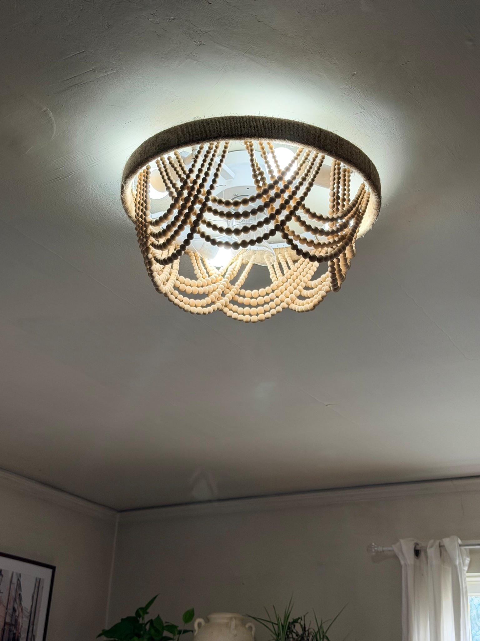I received a lot of questions about my light fixture in one of my videos so here it is she’s an Amazon goodie and I swear she’s amazing. Best part is it has a fan too. It’s so good. It keeps everything cool and then the winner we switch it the other direction this is a 10 out of 10.  This is perfect in a dining room and a living room and a bedroom 
￼

#LTKHome #LTKmomlife