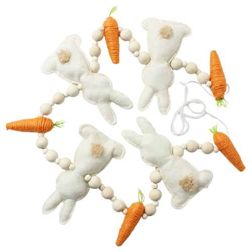 Bunny Carrot Garland Easter Decor, Handmade Bunny Carrot Garland Farmhouse Rabbit Spring Garland for Home Party Supplies Happy Easter Party Gifts | Amazon (US)
