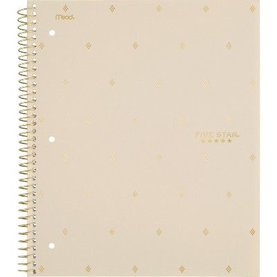 Five Star College Ruled 1 Subject Style Spiral Notebook Cream Diamond | Target