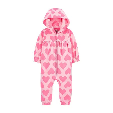 Carter's Baby Girls Long Sleeve Jumpsuit, 3 Months, Pink | JCPenney