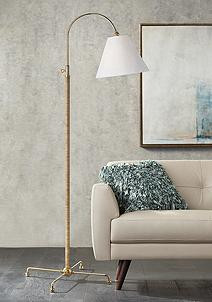Curves No.1 Aged Brass Adjustable Floor Lamp | www.lampsplus.com | Lamps Plus