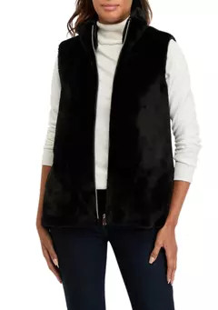 Crown & Ivy™ Women's Faux Fur Vest | Belk