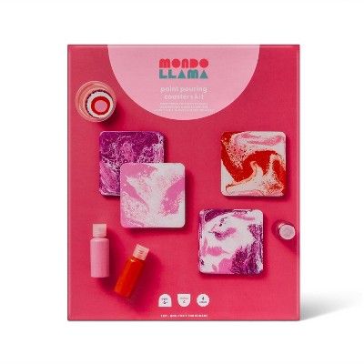 Make-Your-Own Valentine&#39;s Day Paint Pouring Coaster Kit - Mondo Llama&#8482; | Target