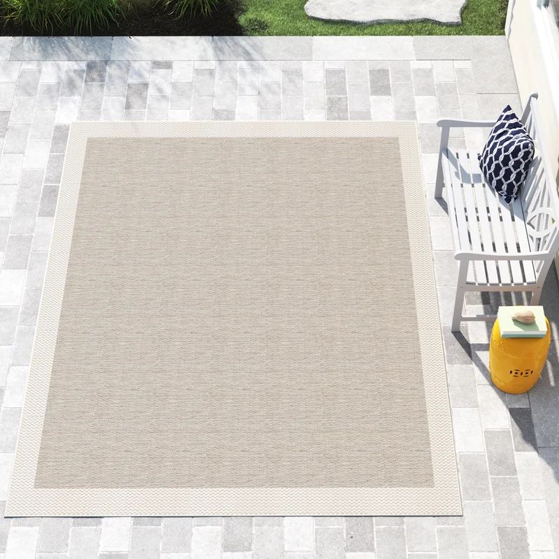 Millom Taupe/Cream Indoor / Outdoor Area Rug | Wayfair Professional