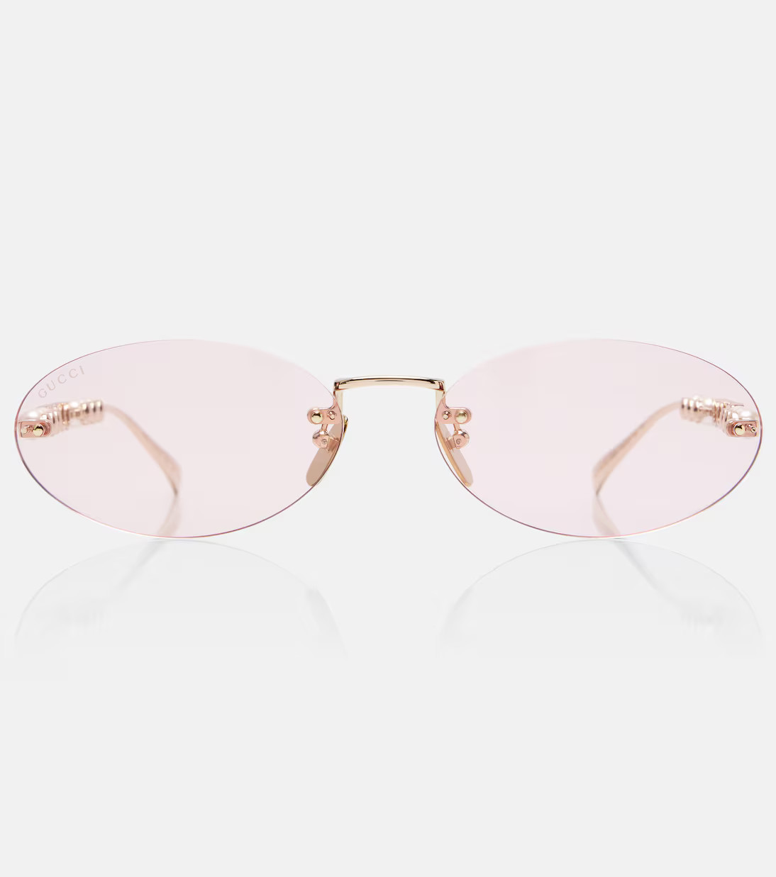 Logo embellished oval sunglasses | Mytheresa (US/CA)