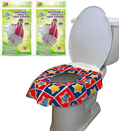 24 Large Disposable Toilet Seat Covers - Portable Potty Seat Covers for Toddlers, Kids, and Adult... | Amazon (US)