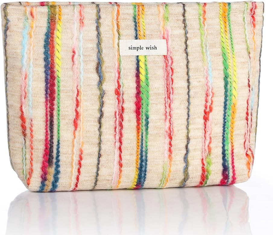 Sightor Aesthetic Makeup Bag, Large Capacity Cosmetic Bag Canvas Floral Makeup Bag, Travel Pouch ... | Amazon (US)