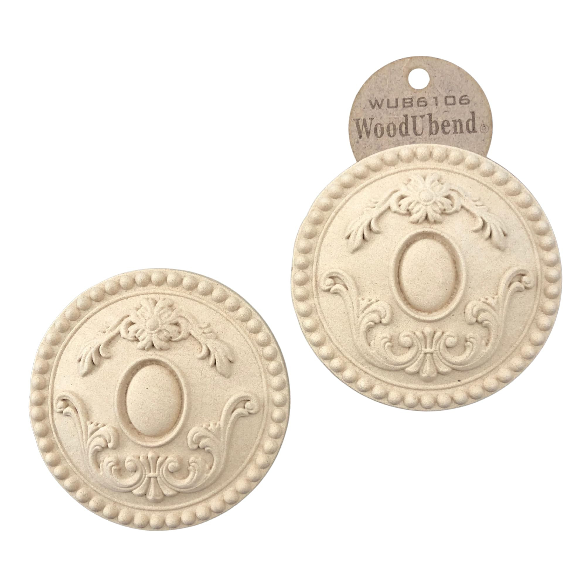 WoodUbend WUB6106 Pack of 2 Centerpieces - Wood Appliques - Heat Bendable & Flexible Onlays 11x11... | Amazon (US)
