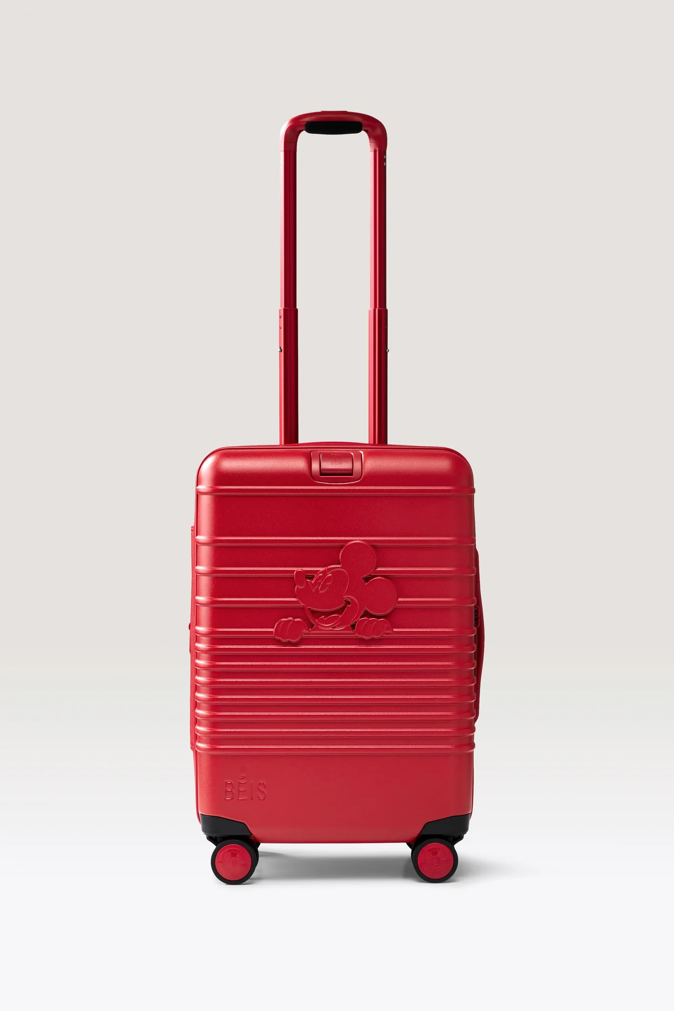 B\u00c9IS \u2018The Disney Carry-On Roller' in Mickey Mouse Red - Red Disney Carry On Suitcase | BEIS
