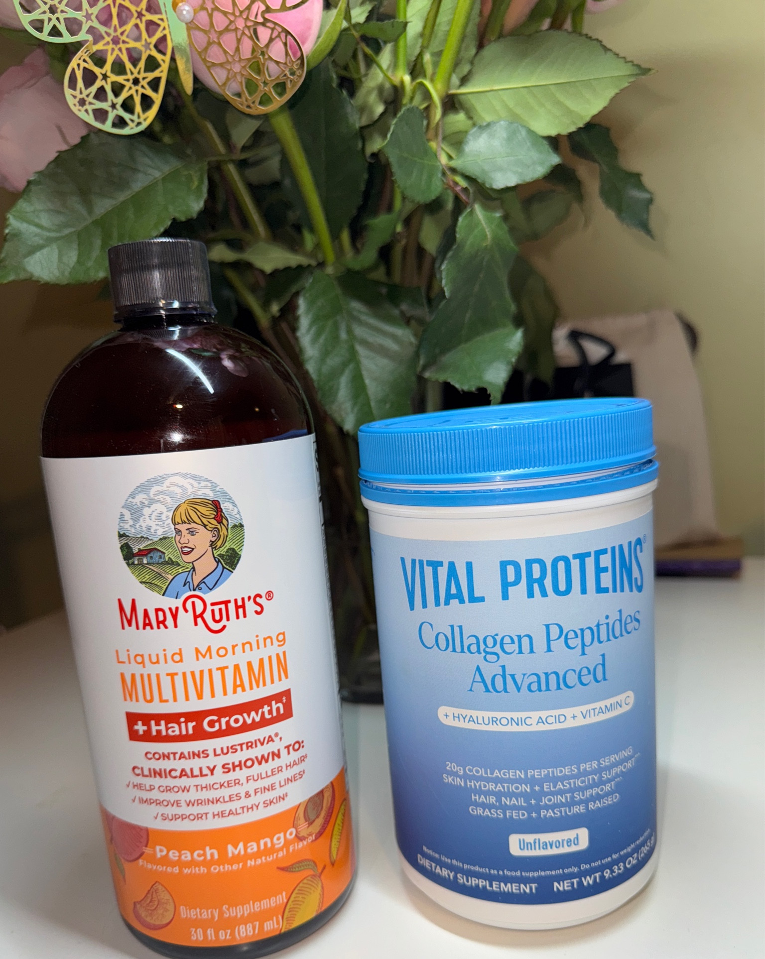 After having to do another “big chop” 💇🏾‍♀️ I’m serious about growing my hair back this year. I’m going to incorporate both of these products into my daily regimen because both have helped me see tremendous results in the past. I take two tablespoons of the multivitamin in the morning and add my vital proteins to my morning coffee. I’ll check back in three months with an update on my progress 🫶🏾