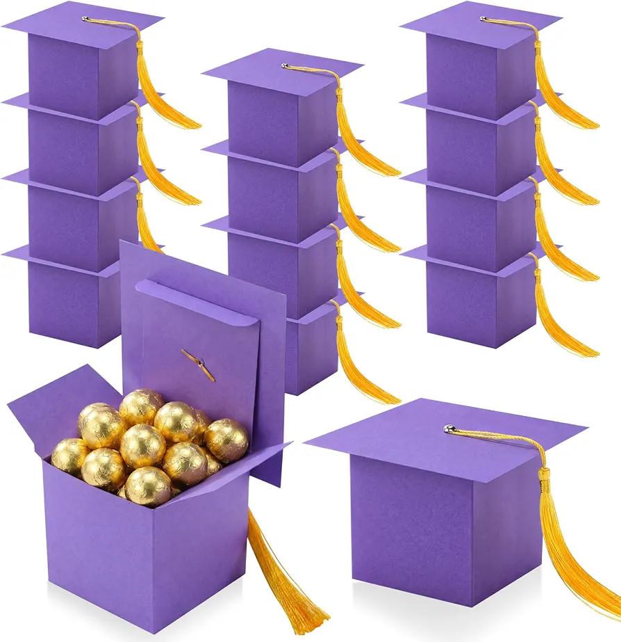 TaoBary 12 Pieces Graduation Candy Box Graduation Decorations Party Gift Boxes Graduate Cap Box C... | Amazon (US)