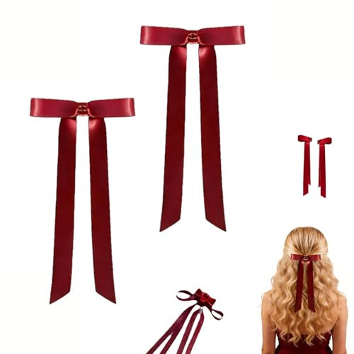 2026 Magnetic Bow Hair Clips for Women, Mini Butterfly Strong Hold No-Slip Magnetic for Girls Hairs Accessories (Red) | Amazon (US)