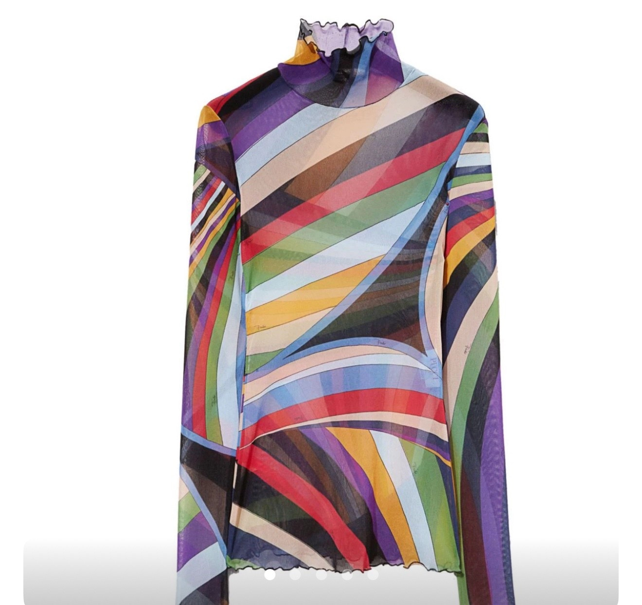 PUCCI
Iride-print top
Made in Italy
Highlights
blue/multicolour
semi-sheer construction
tulle lining
all-over graphic print
mock neck

#LTKParties #LTKStyleTip #LTKWorkwear