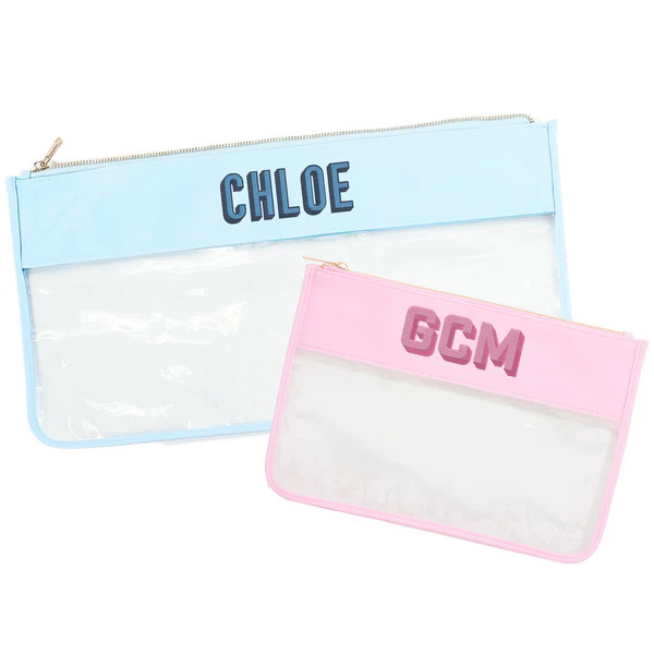 Flat Clear Pouch | Sprinkled With Pink