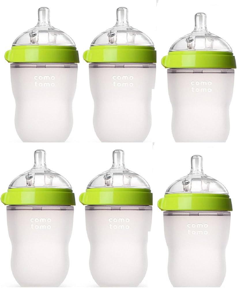 Comotomo Natural Feel 8oz. Bottle 6 Pack - Green | Amazon (US)