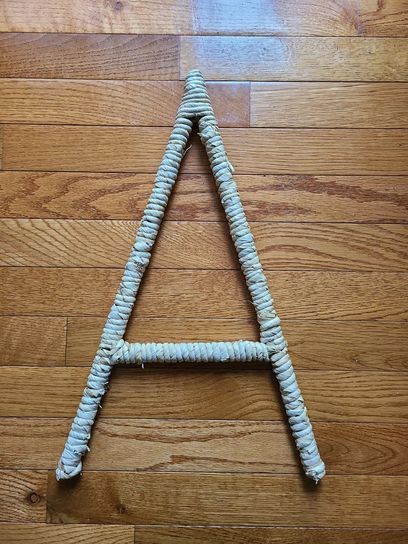 Sale BAMBOO METAL LETTER Cornstalk Bohemian Boho Metal Alphabet Initial Home Decor Monogram Jungl... | Etsy (US)