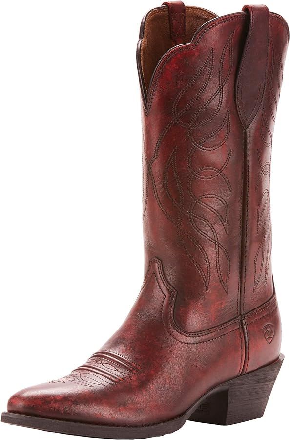 Ariat Heritage Round Toe Western Boots - Women’s Leather Cowgirl Boots | Amazon (US)