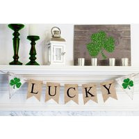 Lucky Banner, St. Patrick's Day Sign, Shamrock Garland, Saint Patricks Day Decor, B287 | Etsy (US)