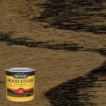Minwax Wood Finish Oil-based Ebony Semi-transparent Interior Stain ( Half-pint ) | Lowe's