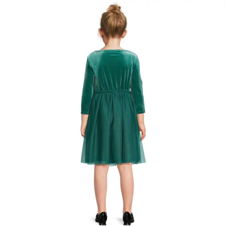 Wonder Nation Girls Velvet Top Tutu Dress, Sizes 4-18 & Plus - Walmart.com | Walmart (US)