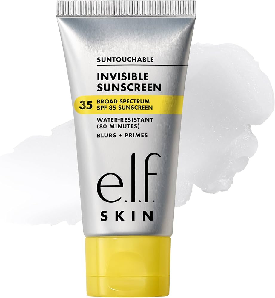 e.l.f. SKIN Suntouchable Invisible SPF 35 Sunscreen, Lightweight Gel for Under Makeup, Daily Face... | Amazon (US)