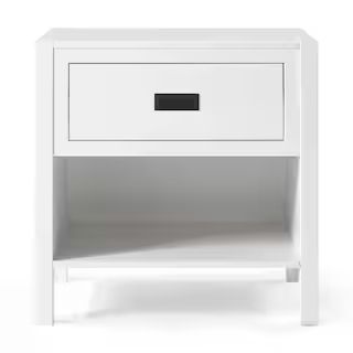 Welwick Designs 1-Drawer Classic Solid Wood Nightstand - White-HD8422 - The Home Depot | The Home Depot